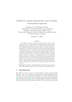 Qualitative spatial representation and reasoning: A