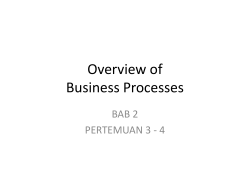 Overview of Business Processes