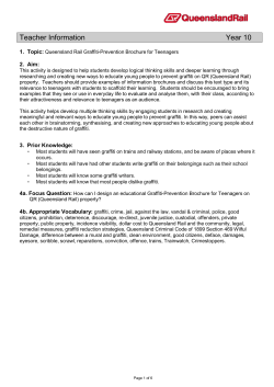 Graffiti prevention lesson plan