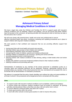 Managing Medical Conditions in School