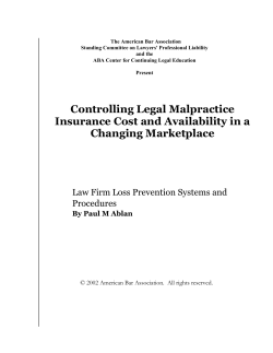 Law Firm Loss Prevention 2002ABA