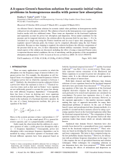 A k-space Green`s function solution for acoustic initial value