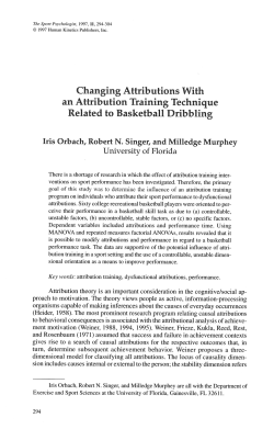 Changing Attributions With an Attribution Training Technique