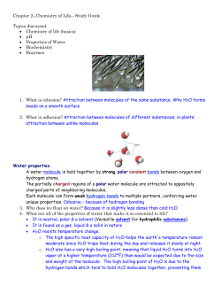 Chapter 2 Study Guide - Warren Hills Regional School District