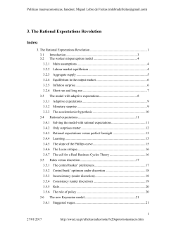 3. The Rational Expectations Revolution