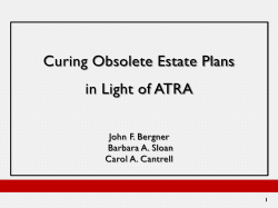 Curing Obsolete Estate Plans in Light of ATRA