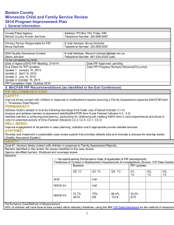 County Band Minnesota Child and Family Service Review 2014