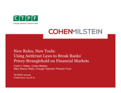 Using Antitrust Laws to Break Banks` Pricey Stranglehold