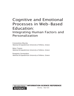 Cognitive and Emotional Processes in Web