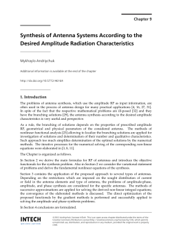 Synthesis of Antenna Systems According to the