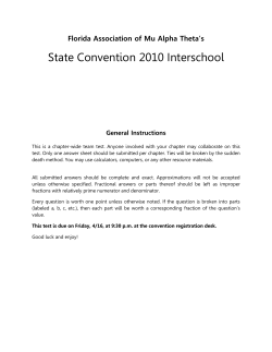 Florida Association of Mu Alpha Theta`s