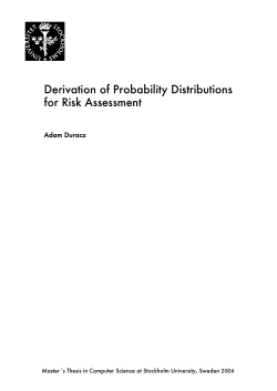 Derivation of Probability Distributions for Risk Assessment