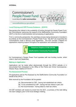 INTERNAL Local Policing and CSP Process Guidance &ndash; 2015/16