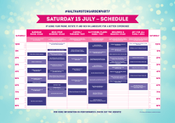 saturday 15 july &ndash; schedulE