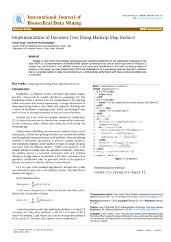 Implementation of Decision Tree Using Hadoop Map Reduce