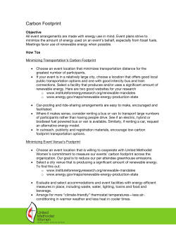 CARBON FOOTPRINT - United Methodist Women