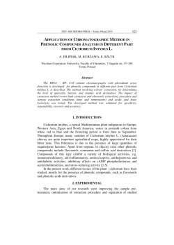 325 application of chromatographic method in phenolic compounds