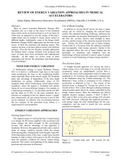 Review of Energy Variation Approaches in Medical Accelerators
