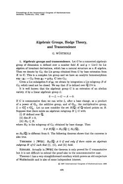 Algebraic Groups, Hodge Theory, and Transcendence