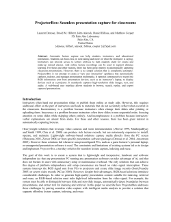 ProjectorBox: Seamless presentation capture for classrooms