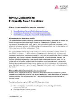 Review Designations: Frequently Asked Questions