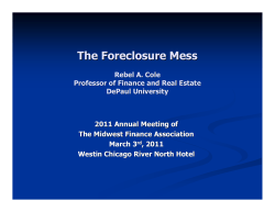 The Many Faces of Foreclosure