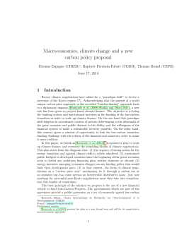 Macroeconomics, climate change and a new carbon policy