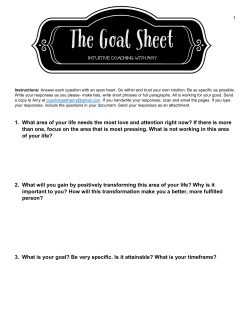 1. What area of your life needs the most love and attention right now