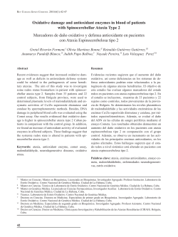 oxidative damage and antioxidant enzymes in blood of