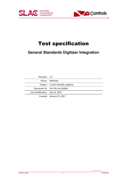 Test specification