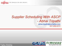 Supplier Scheduling With ASCP