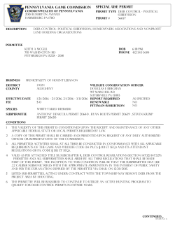 pennsylvania game commission special use permit