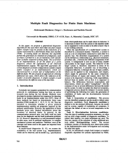 Multiple fault diagnosis for finite state machines