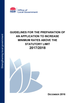 Guidelines for the preparation of an application to increase minimum