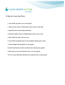 10 tips for conserving water