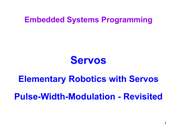 Pulse Width Modulation - Servo position control