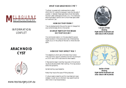 Arachnoid cyst - Melbourne Neurosurgery