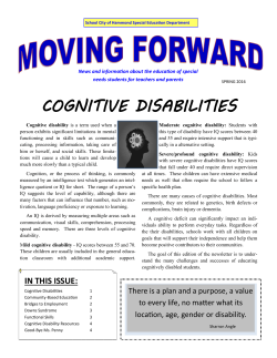 cognitive disabilities - School City of Hammond