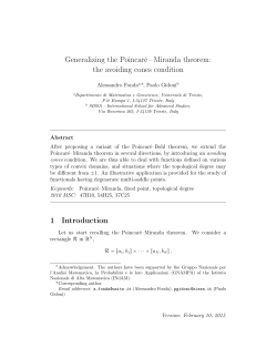 Generalizing the Poincaré – Miranda theorem