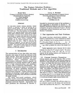 1992-The Feature Selection Problem: Traditional Methods and a