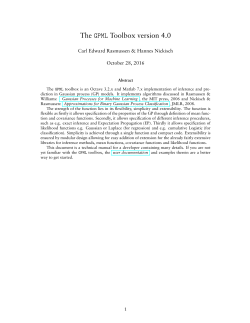 The GPML Toolbox version 4.0 - The Gaussian Processes Web Site
