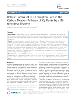 Robust Control of PEP Formation Rate in the Carbon Fixation