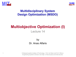 ESD.77 Lecture 14, Multi-objective optimization I