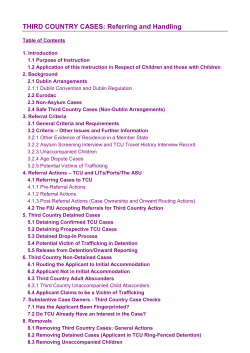 third country cases: referring and handling