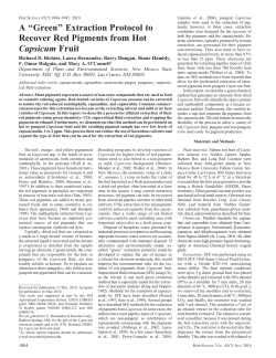 Extraction Protocol to Recover Red Pigments from Hot Capsicum Fruit