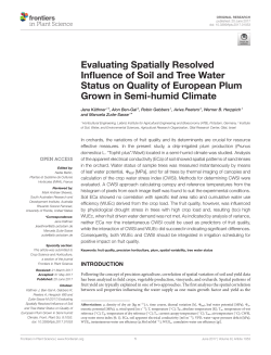 Evaluating Spatially Resolved Influence of Soil and Tree Water