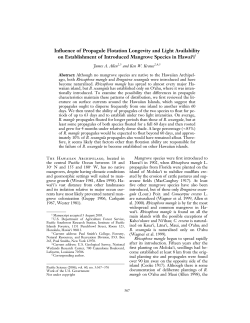 Influence of propagule flotation longevity and light availability on