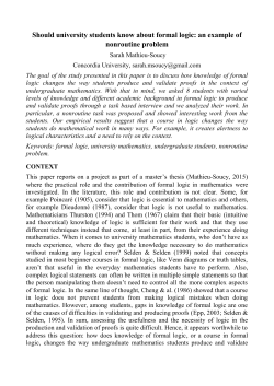 Should university students know about formal logic