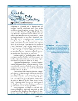 About the Chemistry Data You Will be Collecting