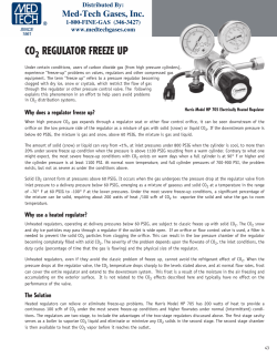 CO2 REGULATOR FREEZE UP